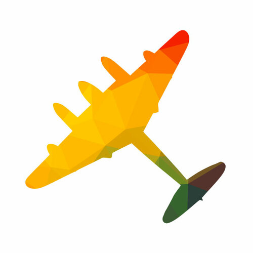 Silueta de avión militar color