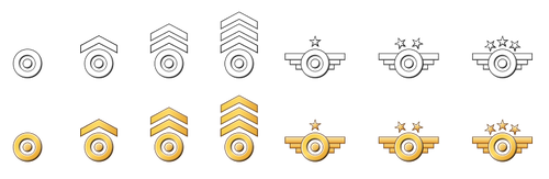Military badges vector drawing