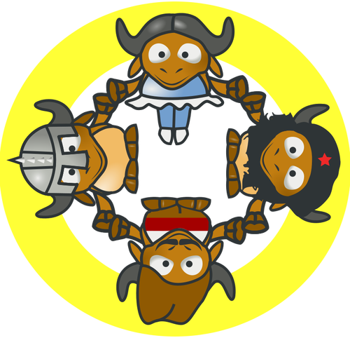 GNU круг векторное изображение