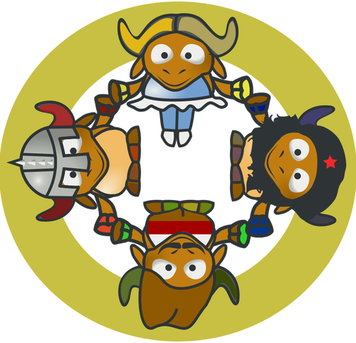 GNU sirkel vektor illustrasjon