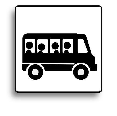Bussi liikennemerkki vektori kuva