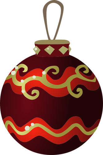 रंगीन क्रिसमस ट्री गेंद वेक्टर चित्रण