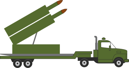 로켓 포병 미사일 트럭 벡터 그래픽