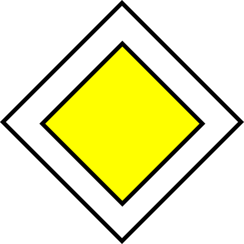 Vei med prioritet trafikk informasjon symbol vector illustrasjon