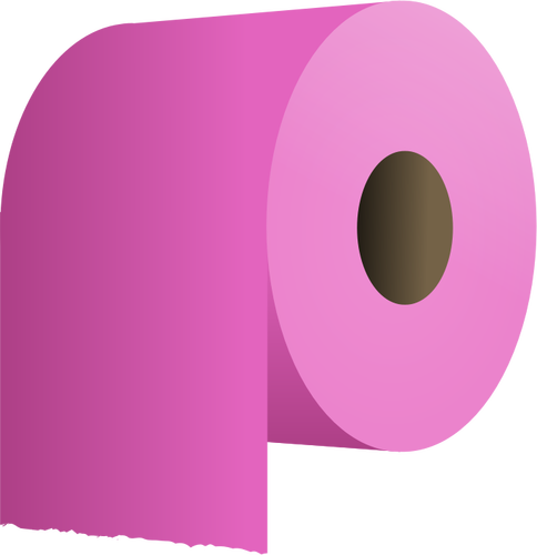 Toalettpapir roll i rosa vector illustrasjon