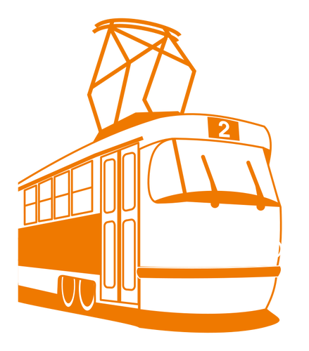 Disegno vettoriale di tram