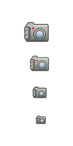 ערכת צילום דיגיטלי מצלמה סמלים בתמונה וקטורית