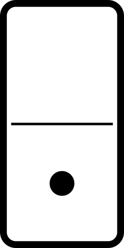Image vectorielle de tuile de domino avec un point