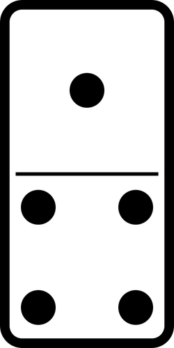 Domino ubin 1-4 vektor ilustrasi
