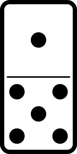 Domino ubin 1-5 vektor gambar