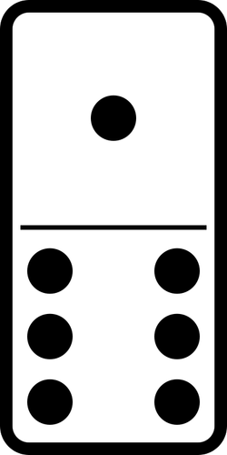 Domino telha gráficos vetoriais de 1-6