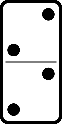 Domino-ruudun kaksoisolento kaksi vektorikuvaa