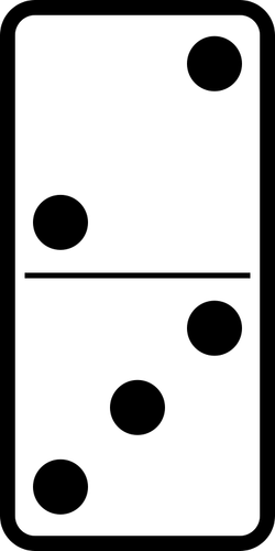 Domino tile 2-3 vector de la imagen