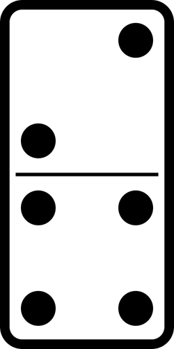 Домино плитки 2-4 векторное изображение
