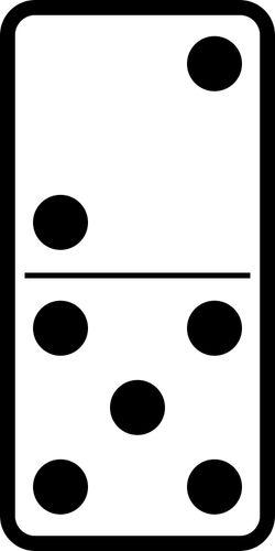 Domino ubin gambar vektor 2-5