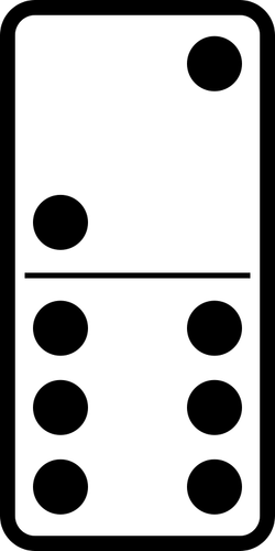 Domino kakel 2-6 vektorbild