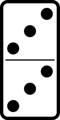 Domino ubin ganda tiga vektor gambar