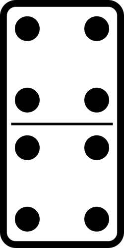 Domino tegola doppia ClipArt vettoriali quattro