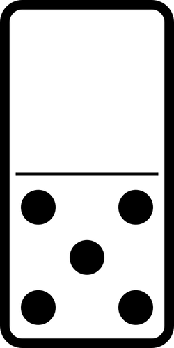 Domino tile 0-5 vector de la imagen