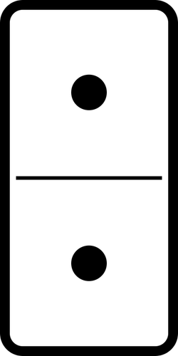 Domino azulejo doble un vector de la imagen