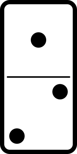 Domino tile ClipArt vettoriali di 1-2