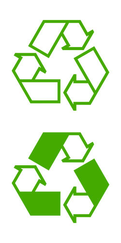 Ilustração do vetor ícones reciclagem