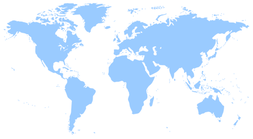 Carte vectorielle du monde