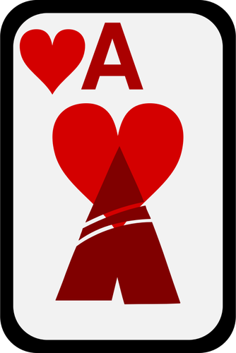 ACE Herzen funky Spielkarte Vektor-ClipArt