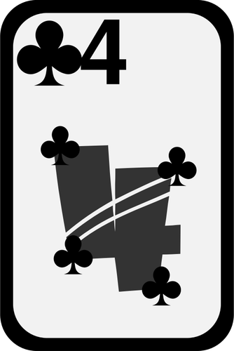 Quattro di immagine vettoriale di club funky carta da gioco