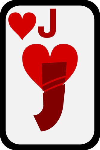 Jack of Hearts funky de baralho vetor clip-art