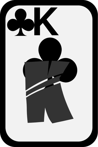 Image vectorielle de King of Clubs funky carte à jouer