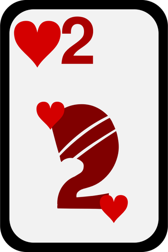 Два сердца, фанки игральные карты векторные картинки