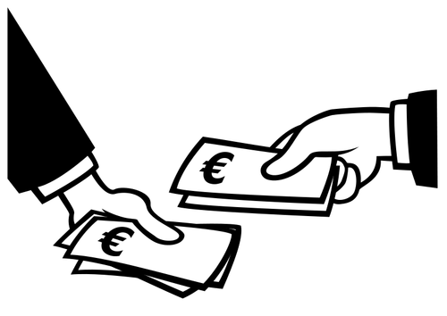 Pagando in euro illustraton