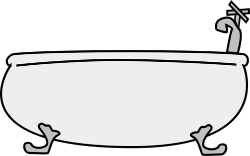 Vista laterale di illustrazione vettoriale vasca