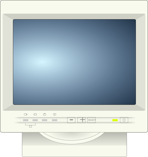 Gambar vektor monitor CRT komputer