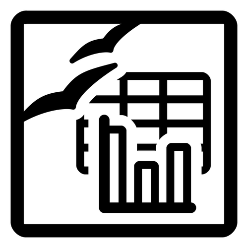 Vektor ilustrasi tanda jenis file spreadsheet monokrom