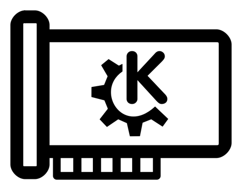 וקטור אוסף של סמל KDE חומרה מונו ראשי