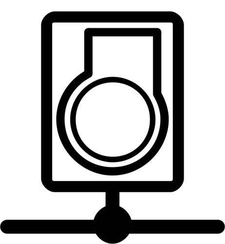 גרפיקה וקטורית סמל של KDE בשחור-לבן
