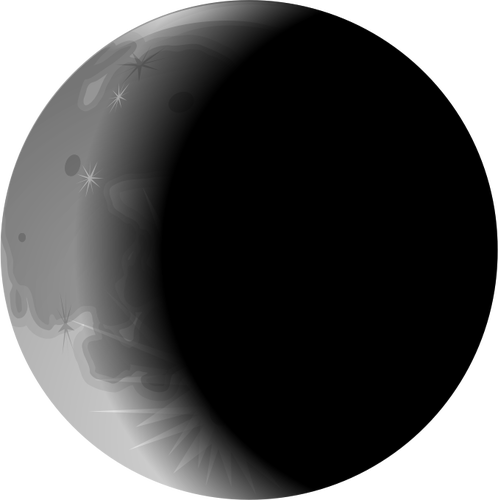 Prediseñadas de vector de Media Luna Luna lado izquierdo
