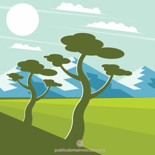 Stromy v přírodní krajině
