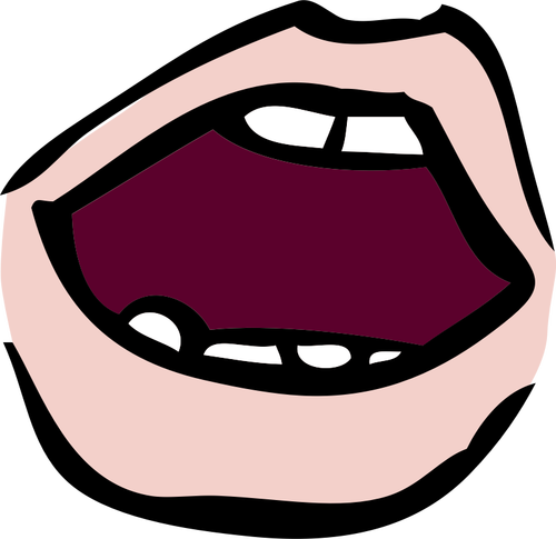 Векторный рисунок из абстрактных открытый рот
