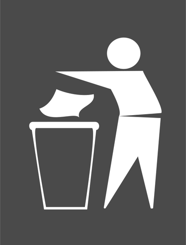 Распоряжаться мусора знак векторное изображение