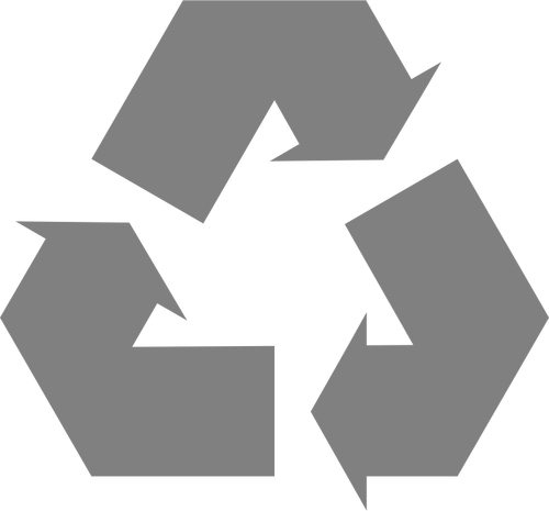 Vector graphics of grey recycle symbol