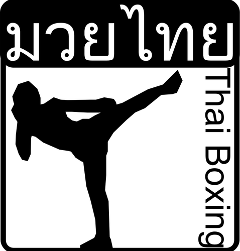 Boks tajski symbol wektor clipart