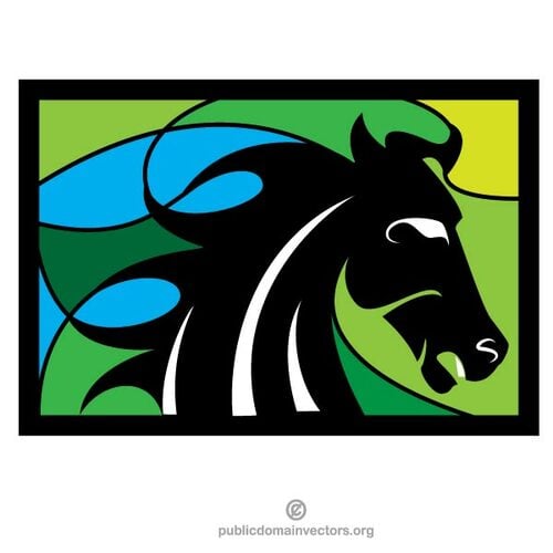 Cavalo silhueta vector clip-art