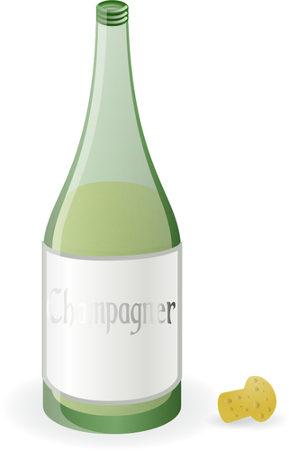 Grafika wektorowa butelki szampana