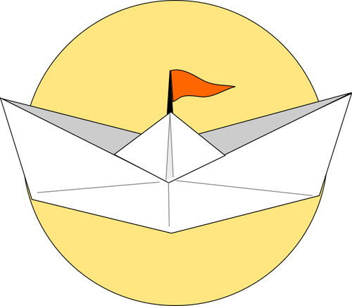 Graphiques de vecteur pour le bateau origami