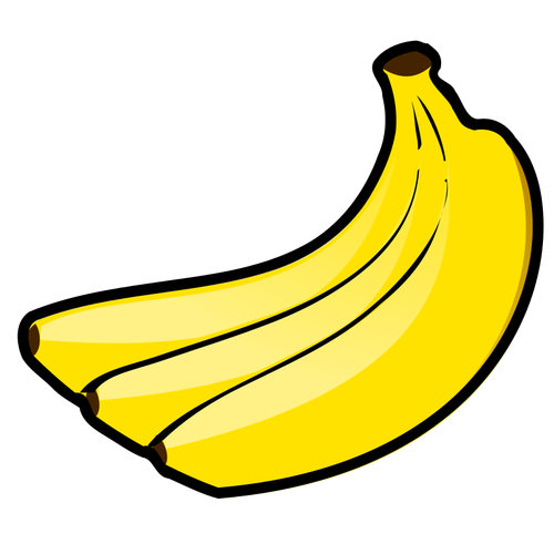 Trois bananes jaunes