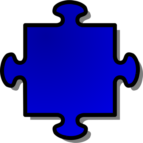 Vector drawing of puzzle piece 4