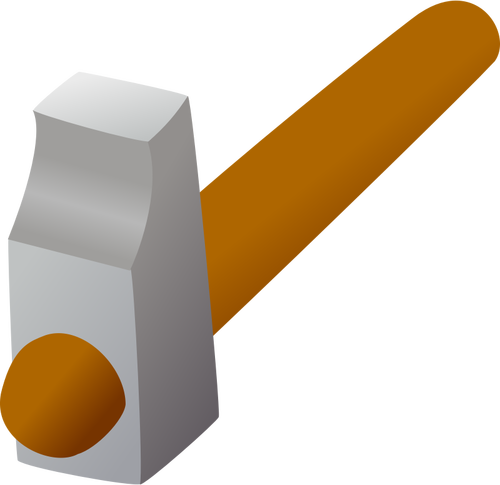 Dibujo vectorial de martillo 3D icono